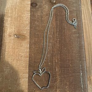 Vintage 1970’s Silver apple necklace from Sarah Coventry